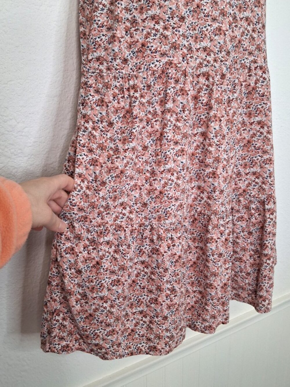 Abercrombie & Fitch Linen Blend Floral Dress Sz XS Sundress Cottagecore Coquette - Picture 5 of 13